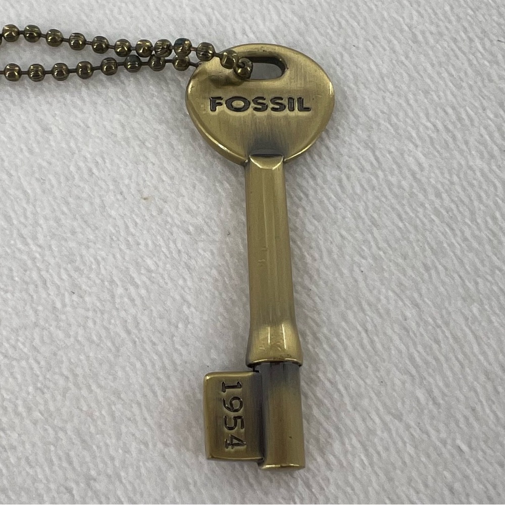 Fossil Brass Bag Tag - Picture 2 of 6